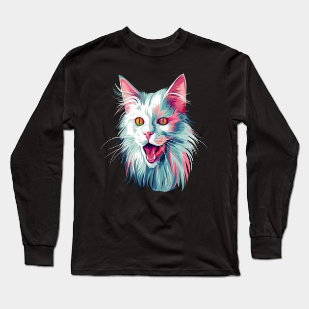 Turkish Angora Smiling Long Sleeve T-Shirt by JH Mart